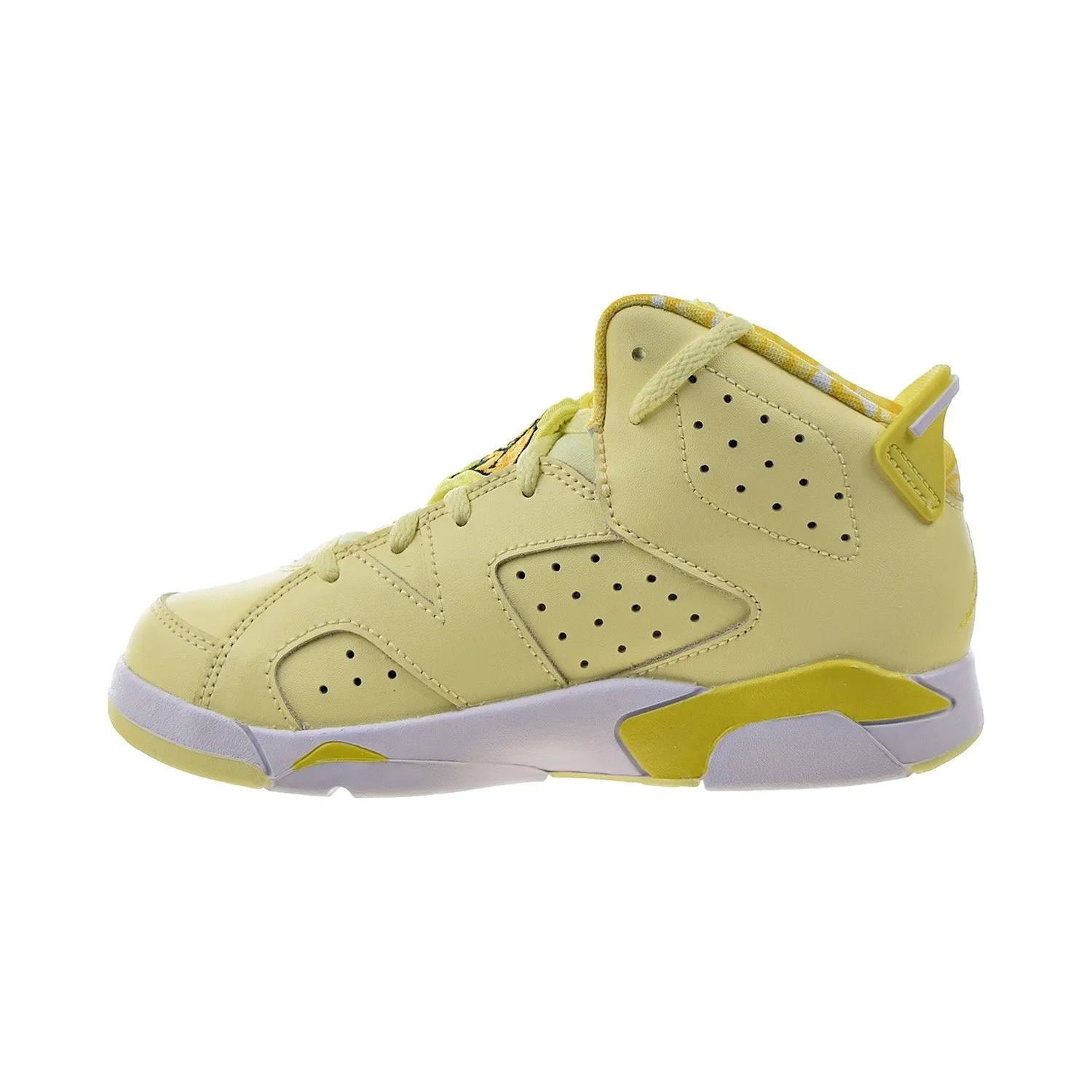 Air Jordan 6 Retro (PS) "Floral" Little Kids' Shoes Citron Tint-Dynamic Yellow