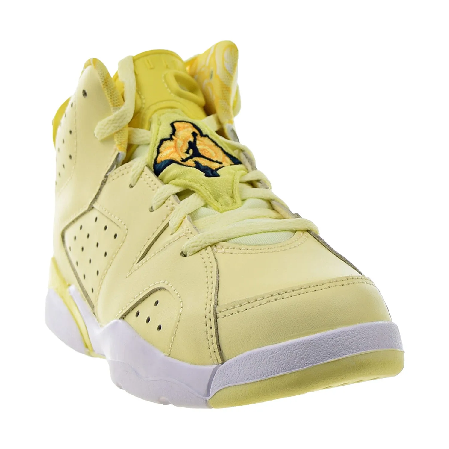 Air Jordan 6 Retro (PS) "Floral" Little Kids' Shoes Citron Tint-Dynamic Yellow