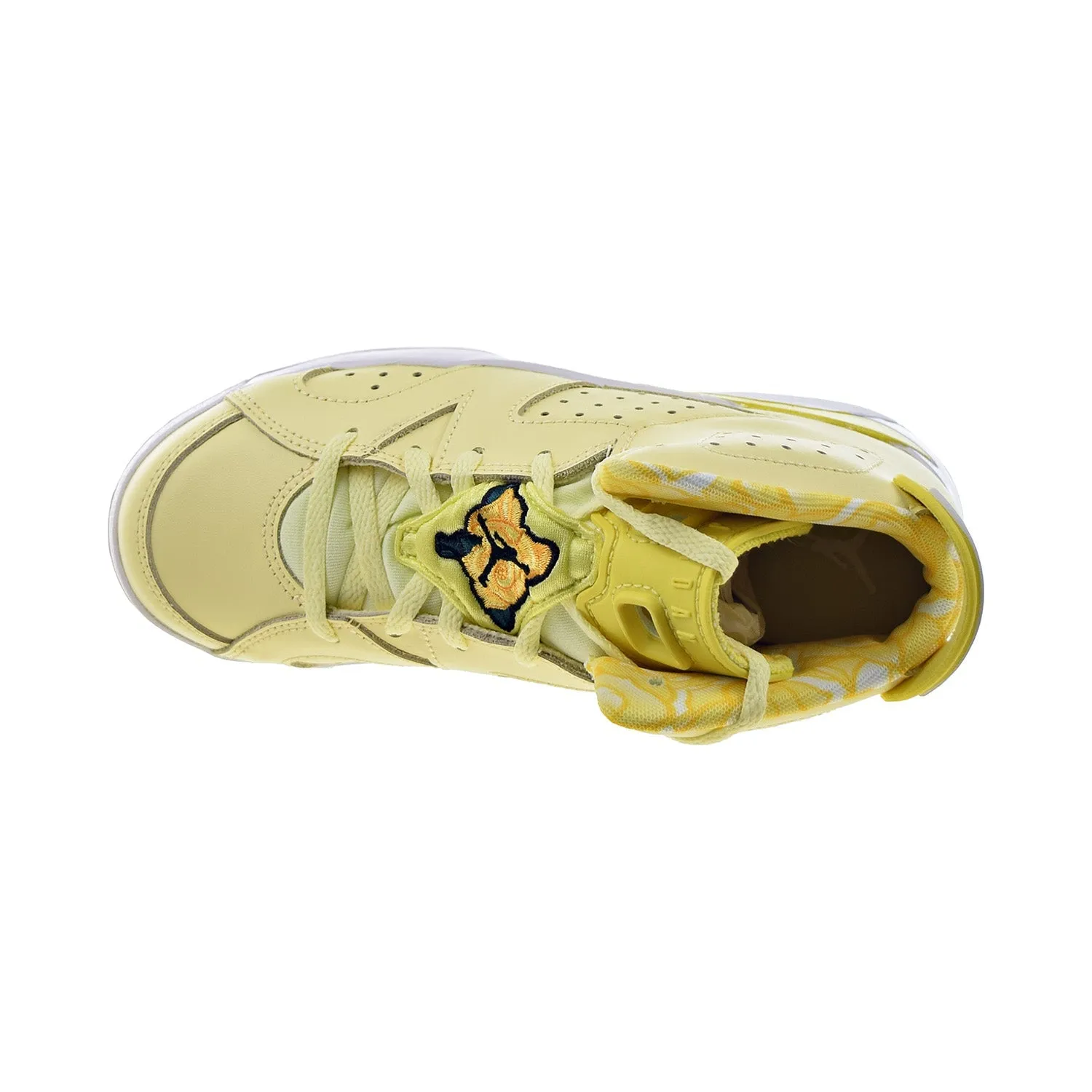 Air Jordan 6 Retro (PS) "Floral" Little Kids' Shoes Citron Tint-Dynamic Yellow