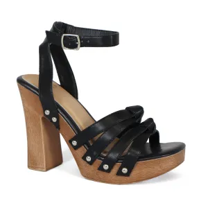 ARLESA-11 Women's Multiple Bow Straps Wood Heel