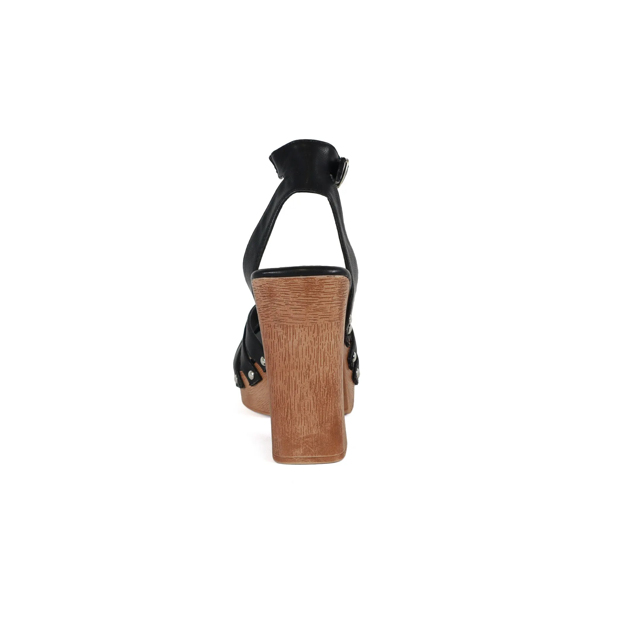 ARLESA-11 Women's Multiple Bow Straps Wood Heel
