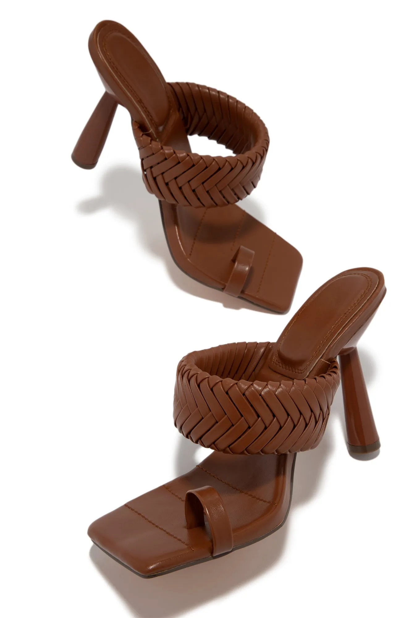 Briel High Heel Mules - Tan