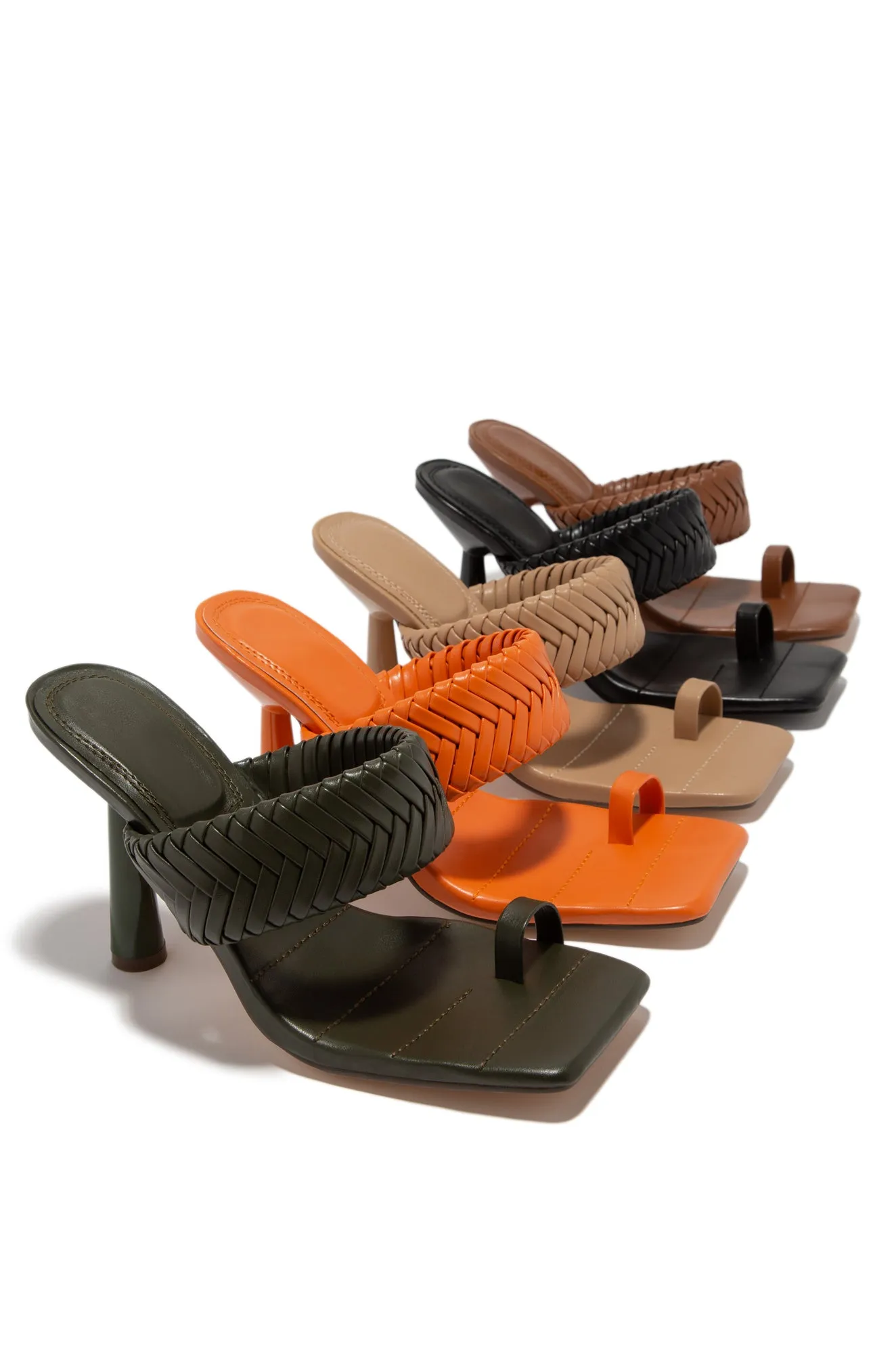 Briel High Heel Mules - Tan