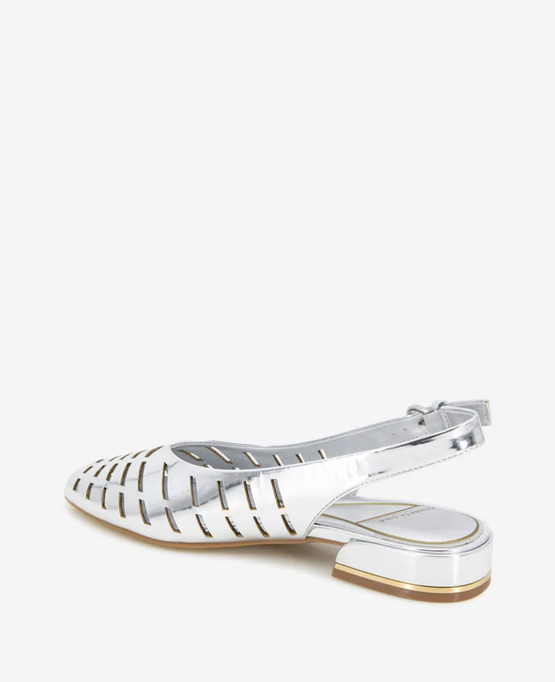 Calabra Metallic Huarache Slingback