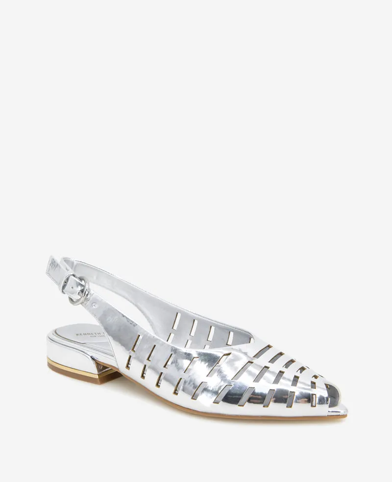 Calabra Metallic Huarache Slingback