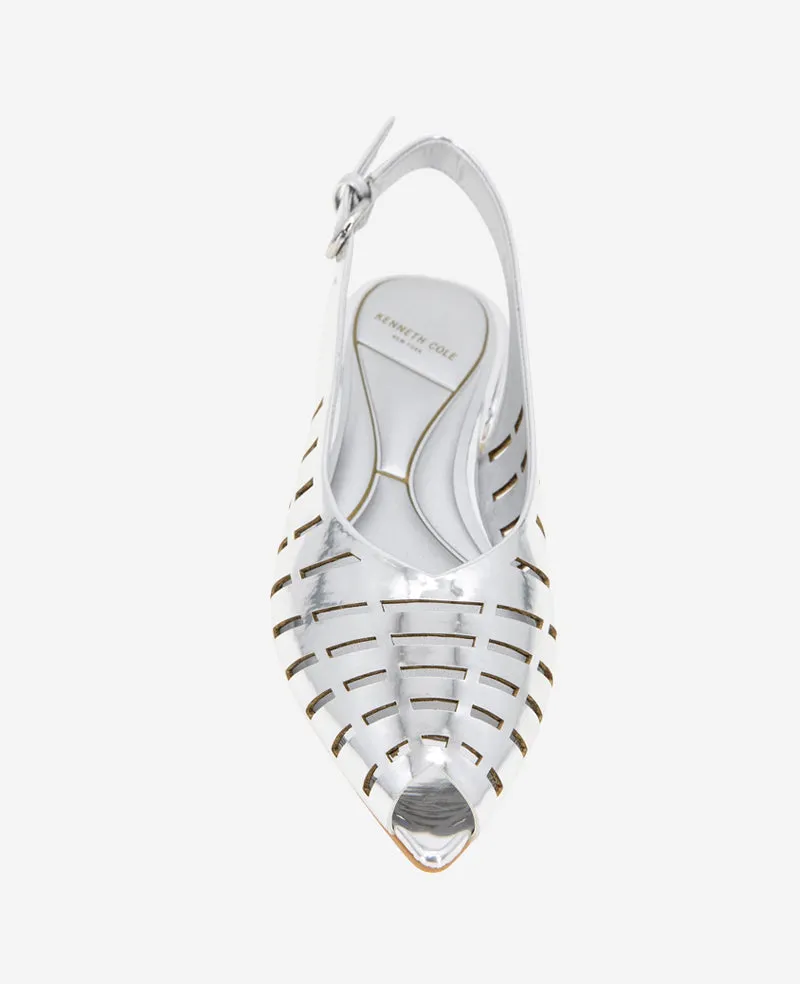 Calabra Metallic Huarache Slingback