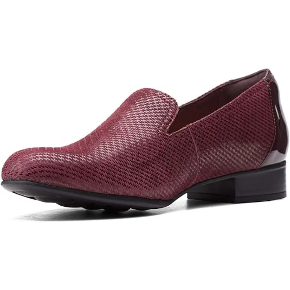 Clarks Women's Juliet Hanley Loafer Burgundy Leather