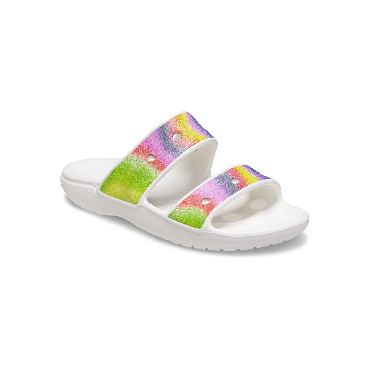 Classic Spray Dye Sandal in White Multi