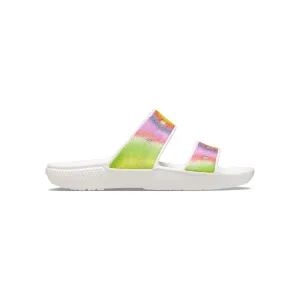 Classic Spray Dye Sandal in White Multi