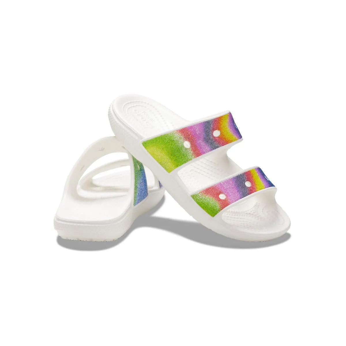 Classic Spray Dye Sandal in White Multi