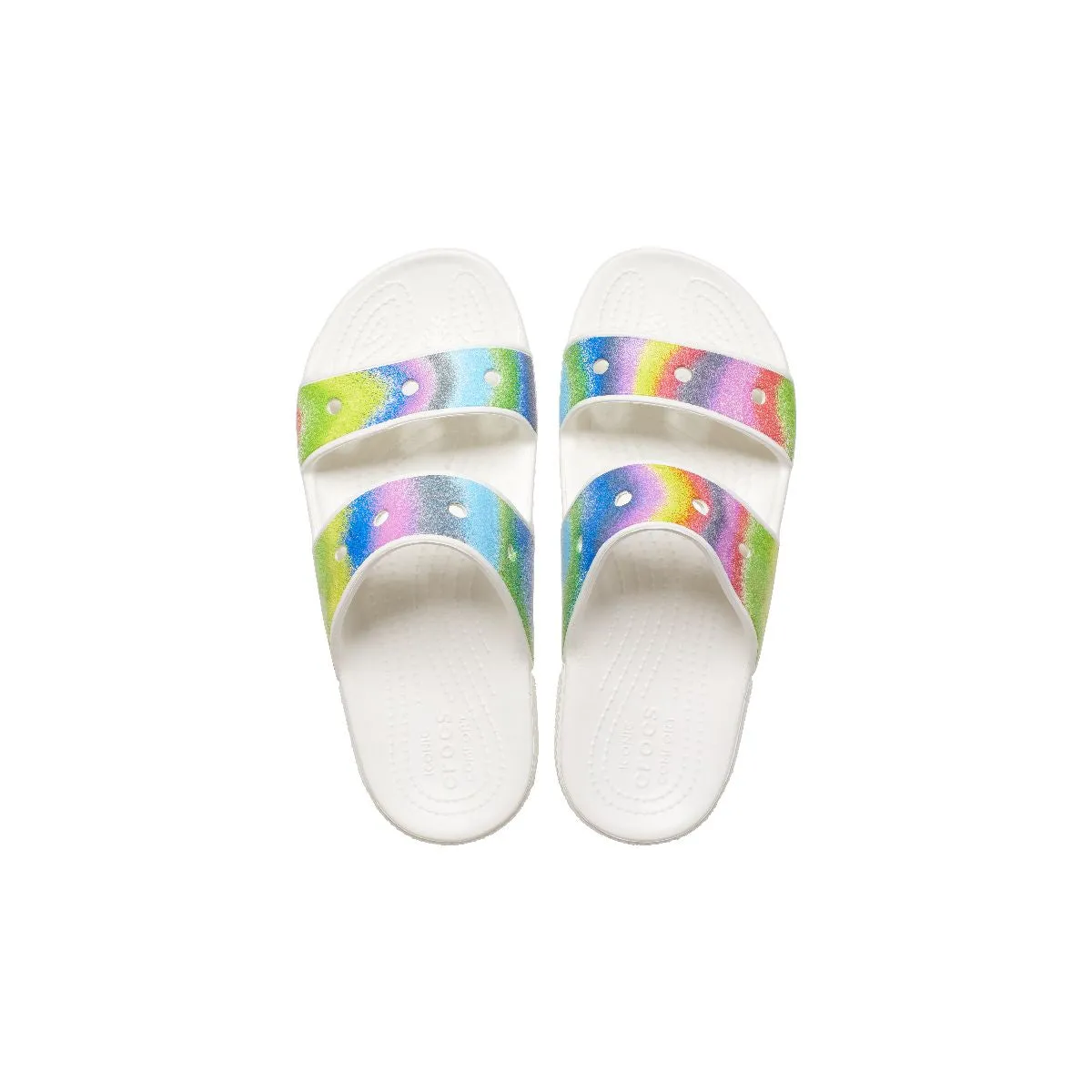 Classic Spray Dye Sandal in White Multi