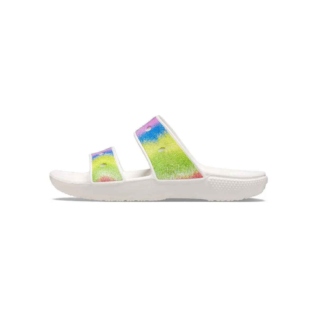Classic Spray Dye Sandal in White Multi
