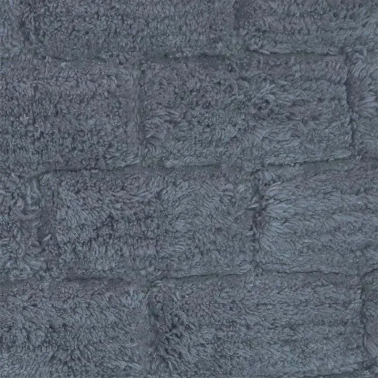 Cloud Grey Tiled Cotton Bathmat