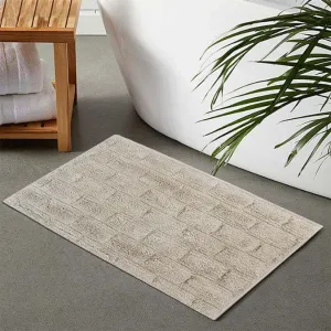 Cobble Stone Tiled Cotton Bathmat