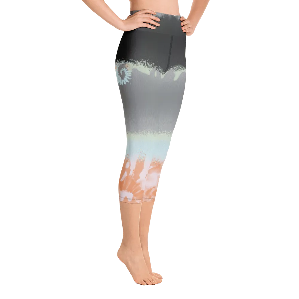 CRXWN | Drip Or Dye SB High Spectrum Easter Ombre Tye Dye Yoga Capri Leggings Venice Beach Vibez