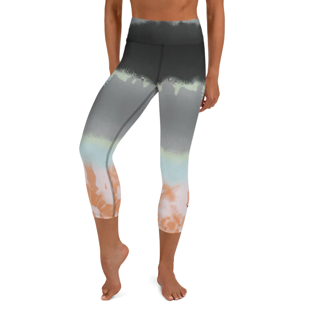 CRXWN | Drip Or Dye SB High Spectrum Easter Ombre Tye Dye Yoga Capri Leggings Venice Beach Vibez