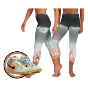 CRXWN | Drip Or Dye SB High Spectrum Easter Ombre Tye Dye Yoga Capri Leggings Venice Beach Vibez