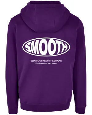 Dark Purple Kids Hoodie / Oval White Front Back Girls