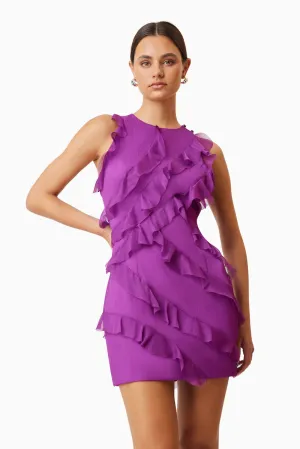 ELLIATT - Mia Sheer Party Mini Dress - Purple