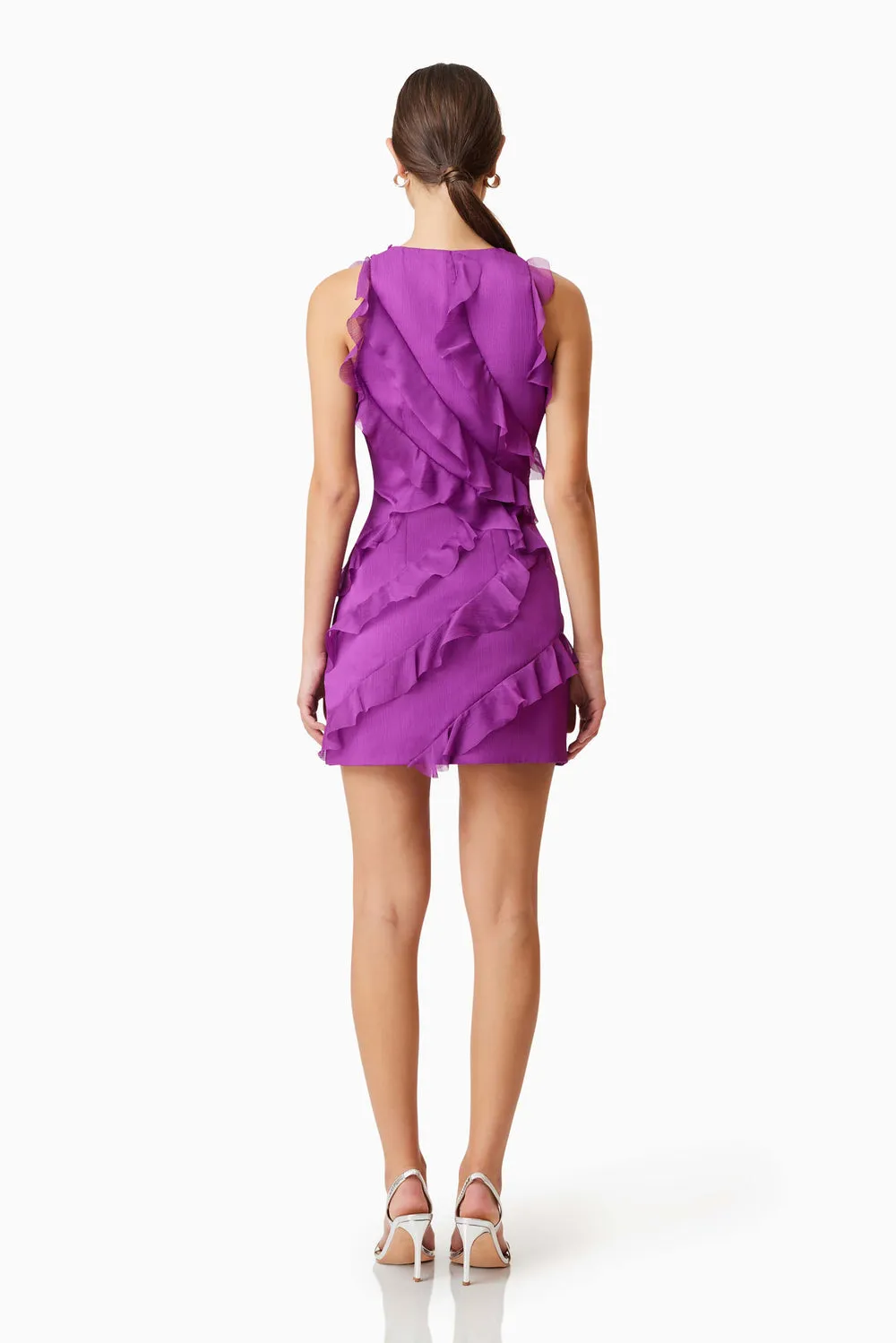 ELLIATT - Mia Sheer Party Mini Dress - Purple