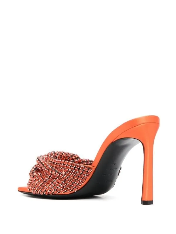Evangelie Orange Crystal Mules