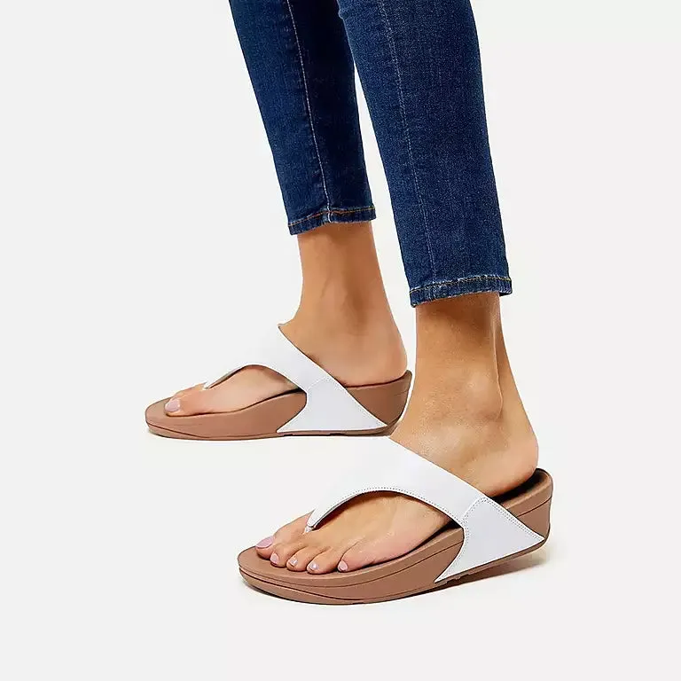 FitFlop Lulu Leather Sandals - White