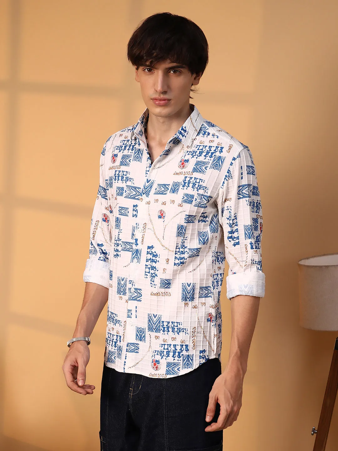 Folk-Waffle Shirt