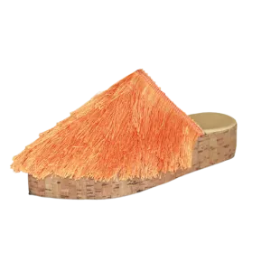 Franges Fay Orange Moroccan Babouches