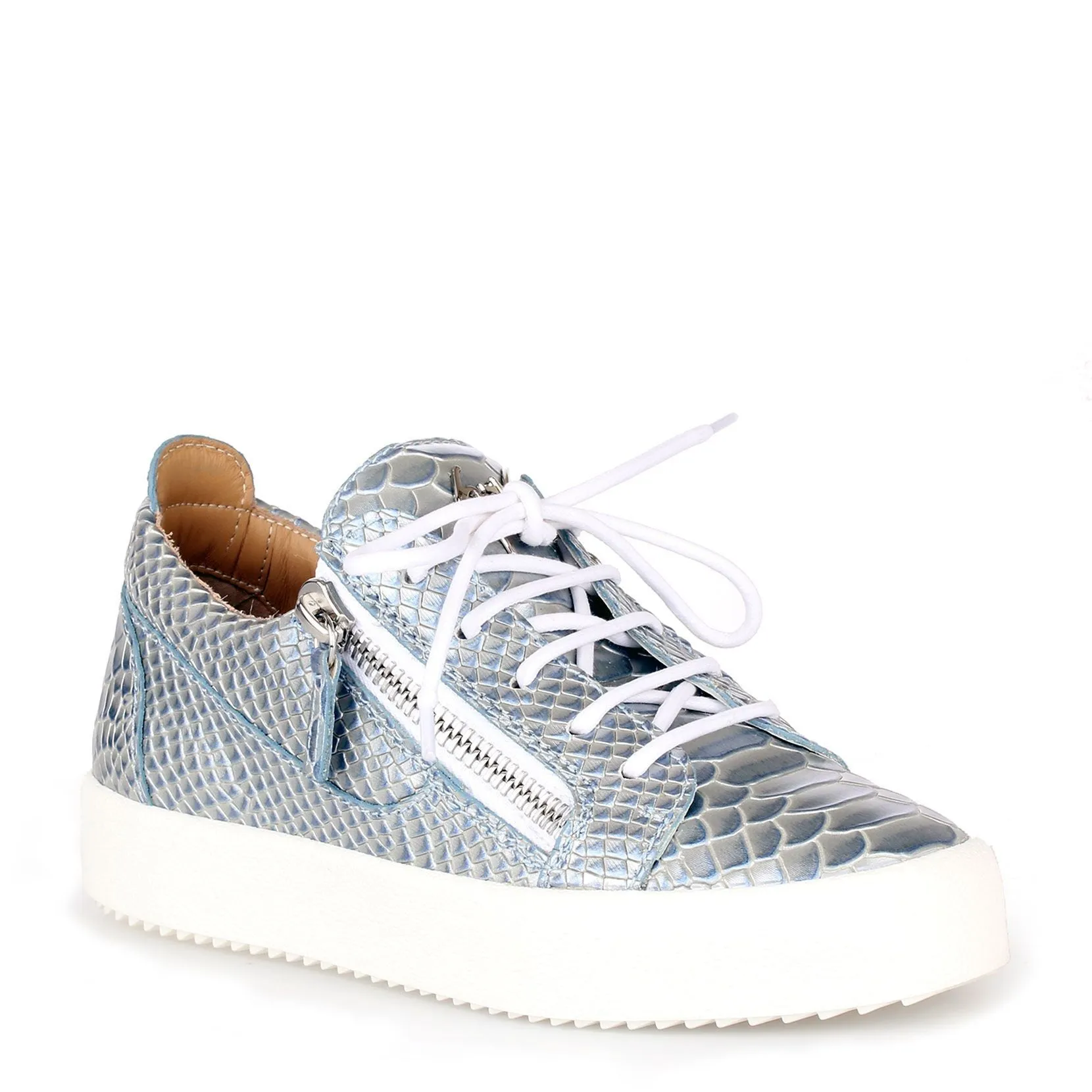 Gail light blue embossed sneakers