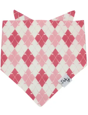 Golf Club - Pink Argyle Dog Bandana