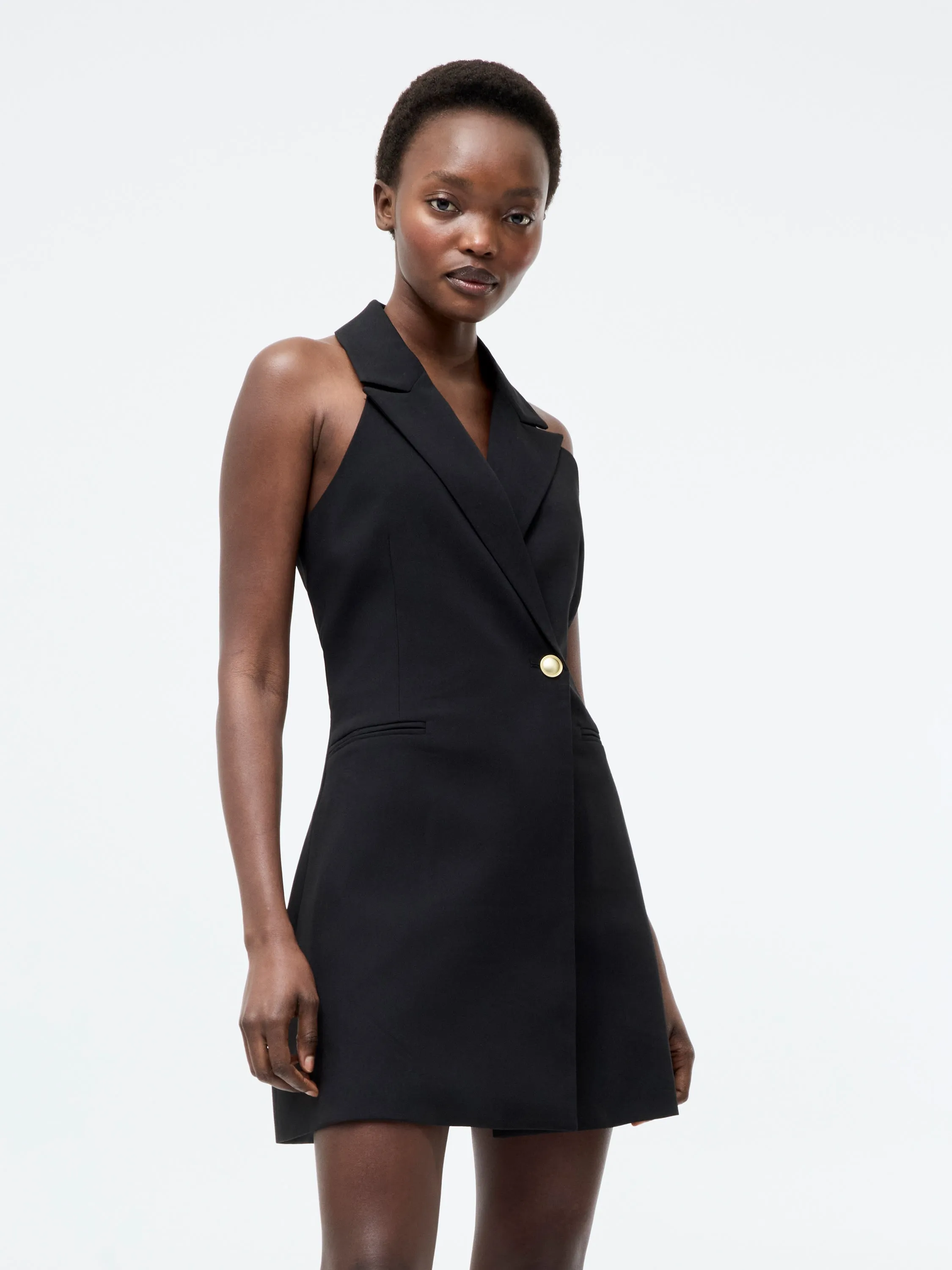Halterneck Blazer Mini Dress
