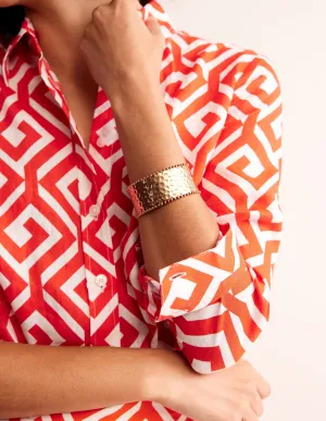 Hammered Cuff Bracelet-Gold