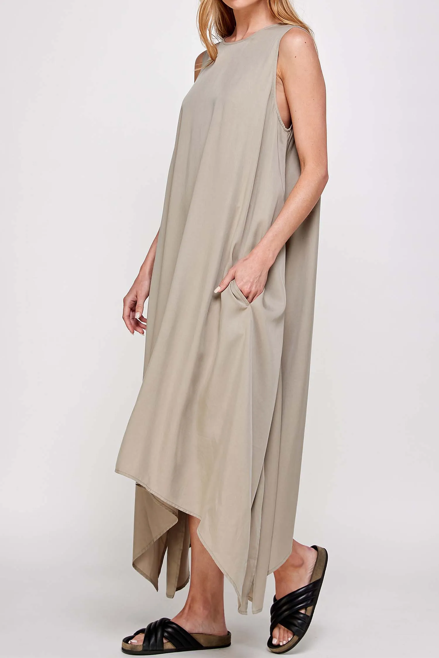 Hanky hem midi dress