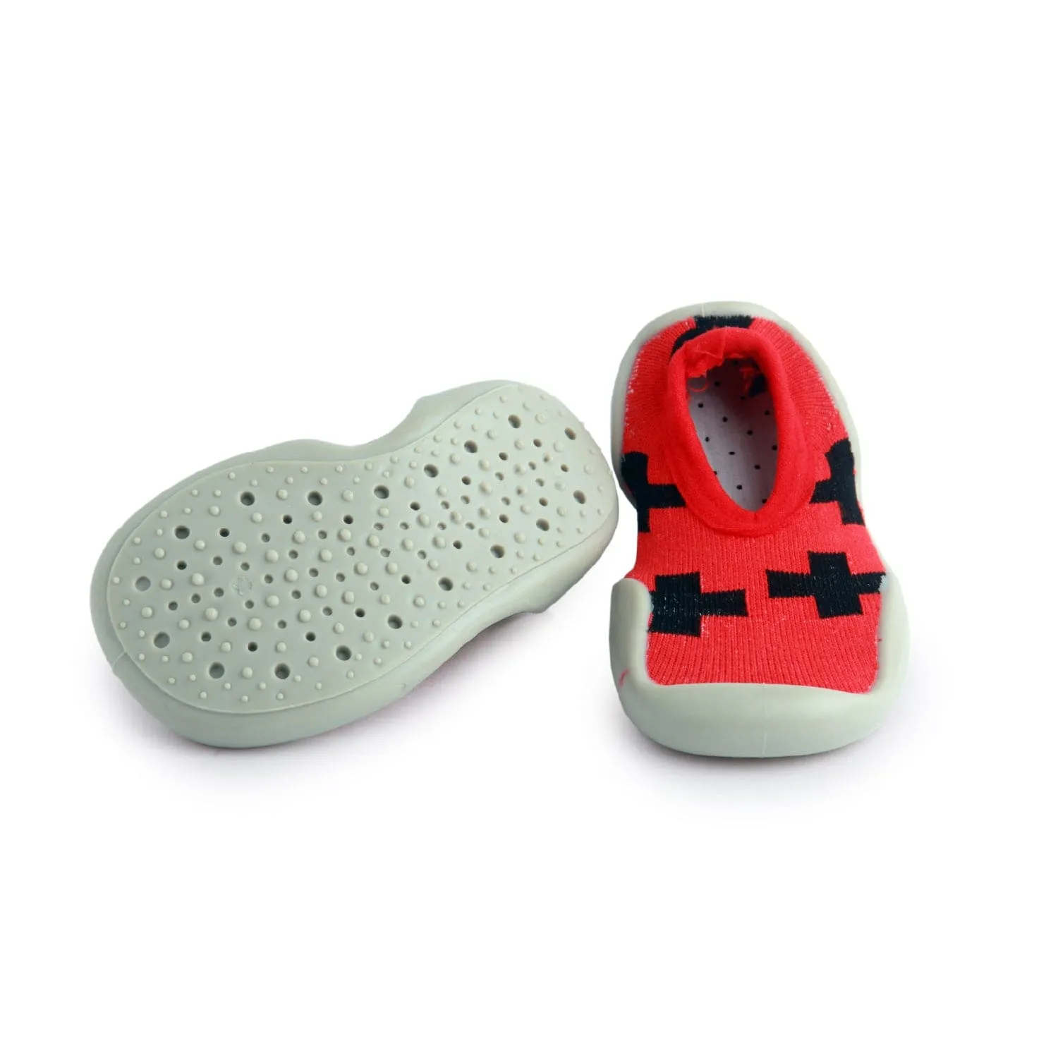 Hot Cross Buns Red Slip-On Shoes