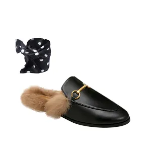 LEURA Basic Flat Scarf Slides Slippers