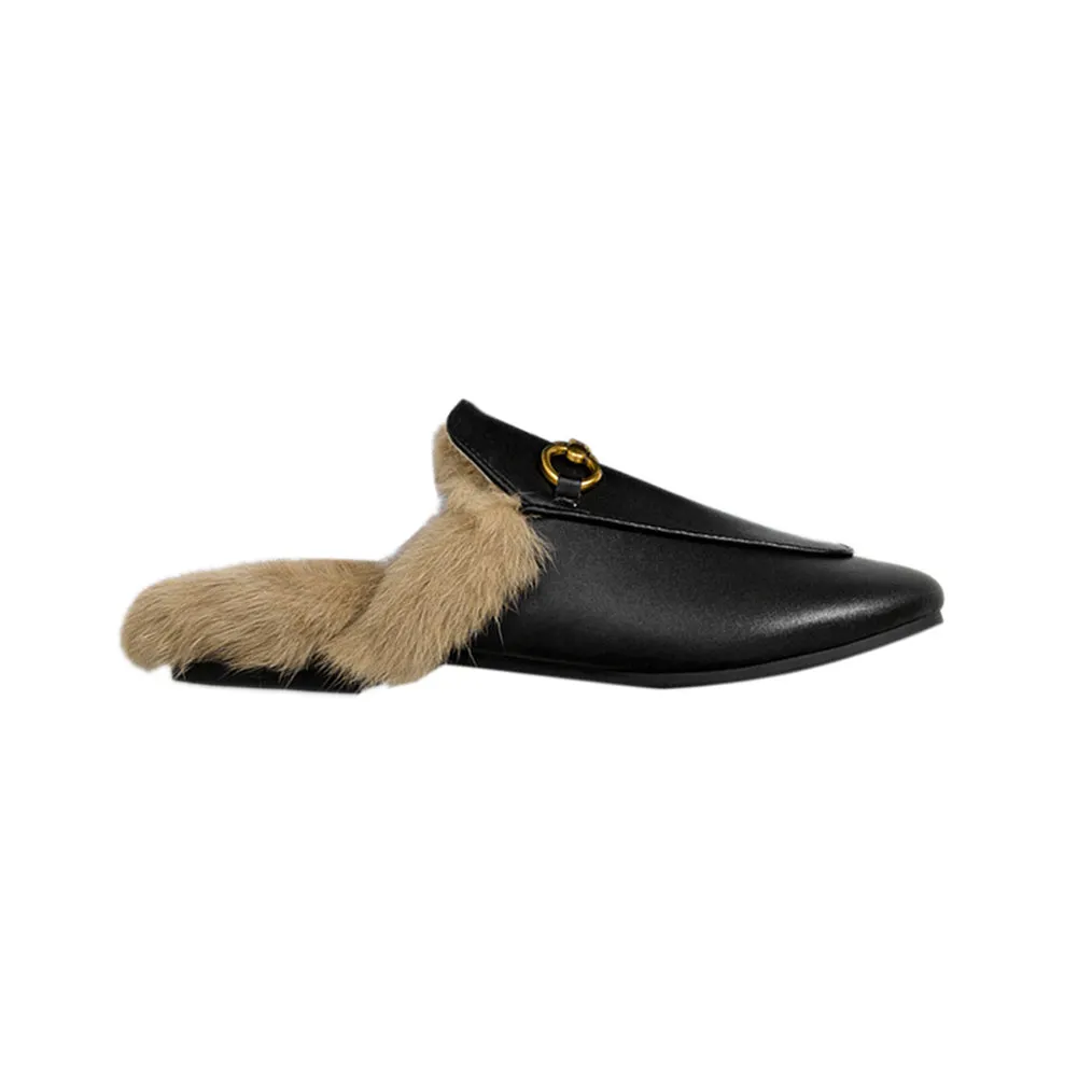 LEURA Basic Flat Scarf Slides Slippers
