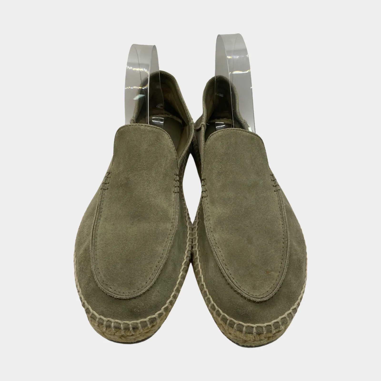 Loro Piana women's grey suede and raffia sole 'Seaside Walk' espadrilles