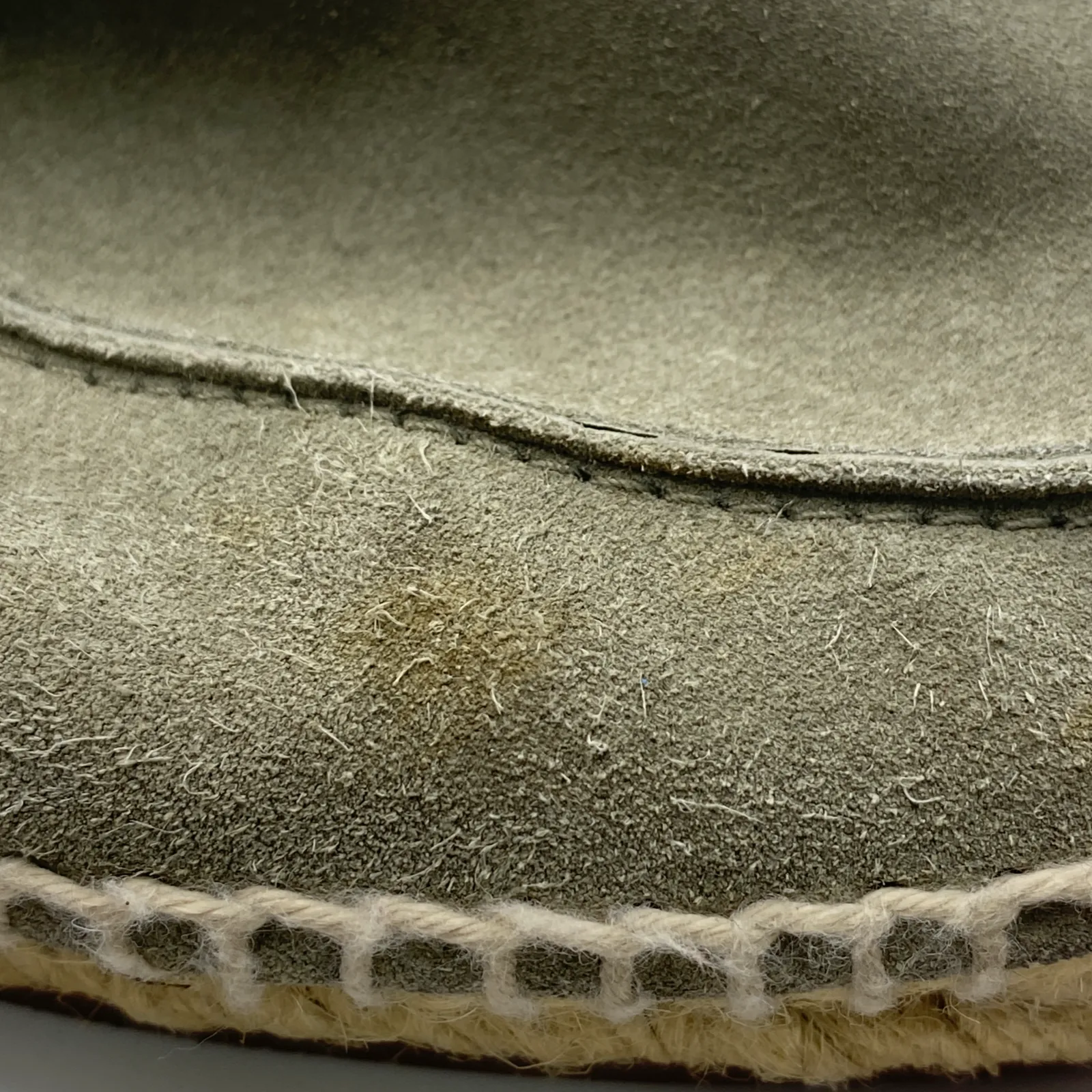 Loro Piana women's grey suede and raffia sole 'Seaside Walk' espadrilles