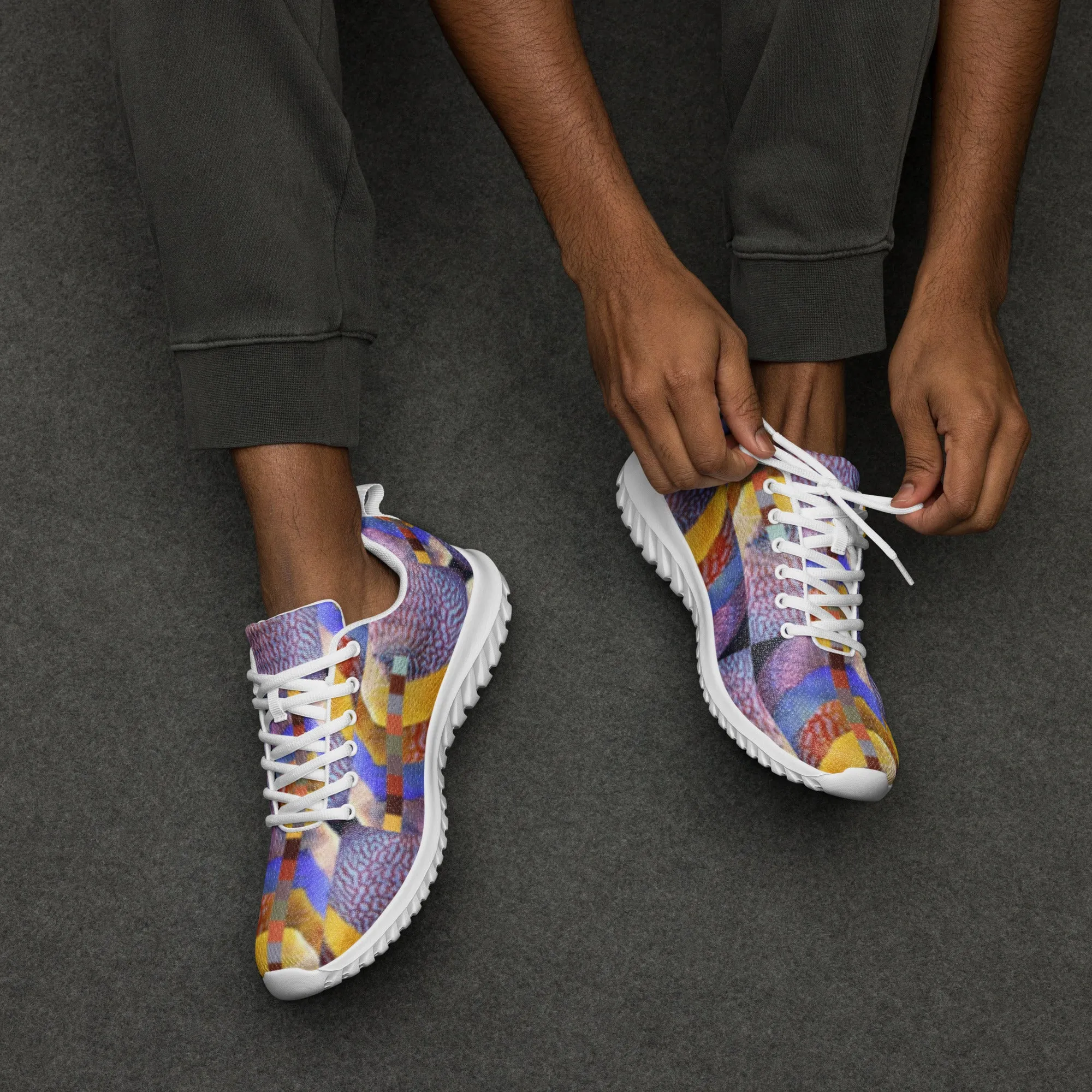 Men’s colorful athletic shoes - Discus Fish