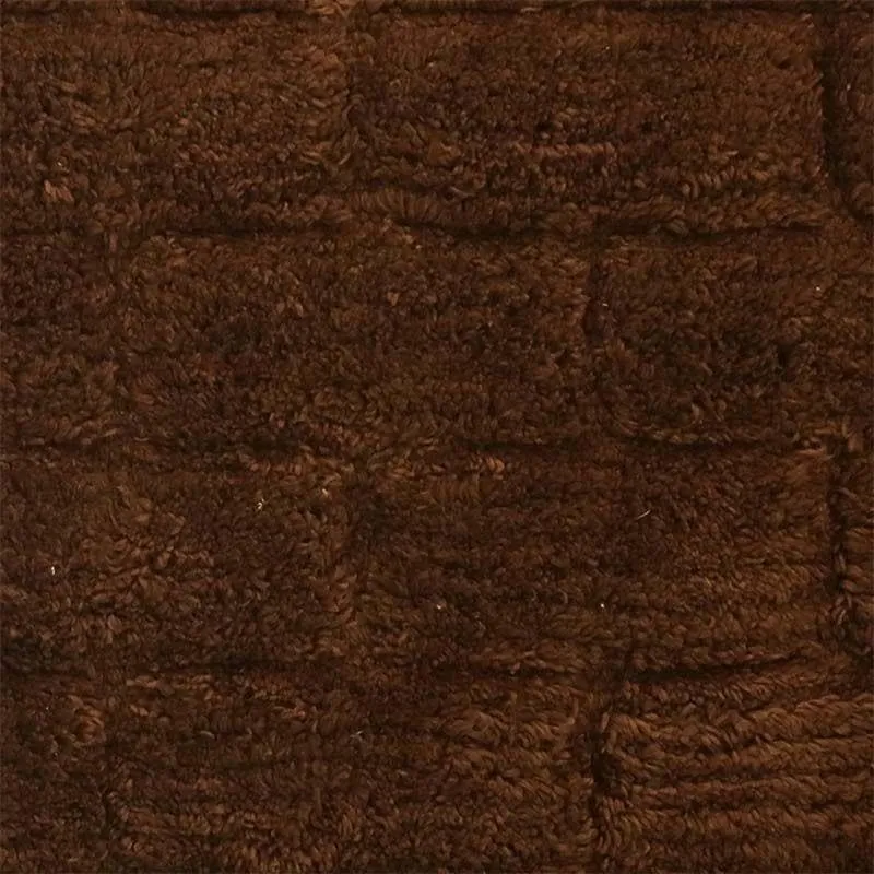 Mocha Brown Tiled Cotton Bathmat