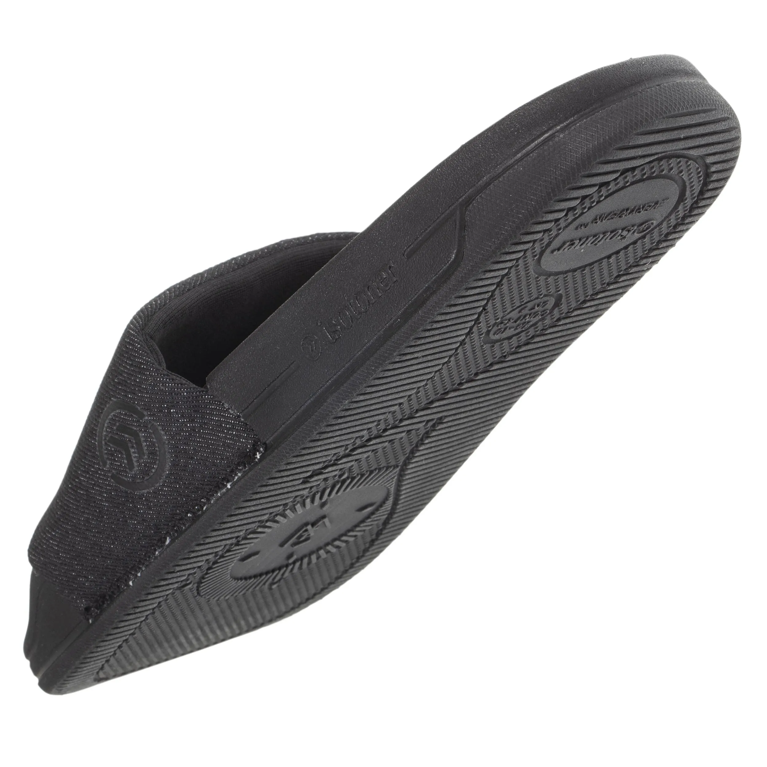 Mules claquettes avec bandeau Homme Noir