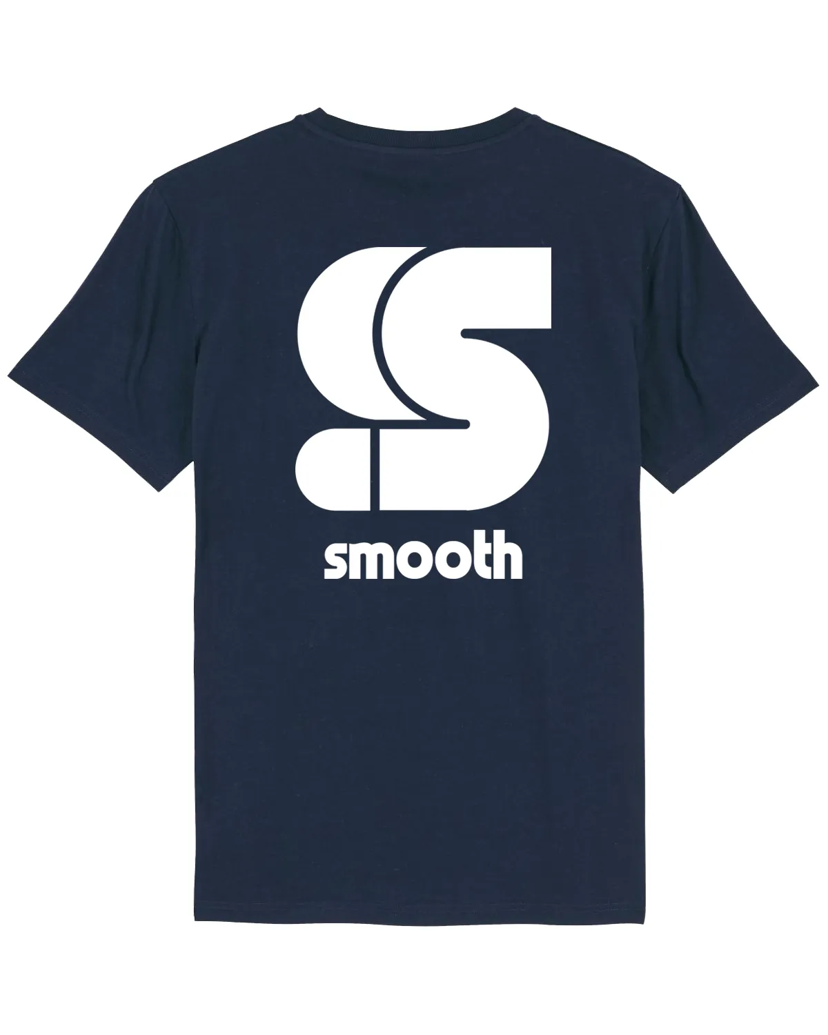 Navy Kids T / S Logo White Front Back Girls