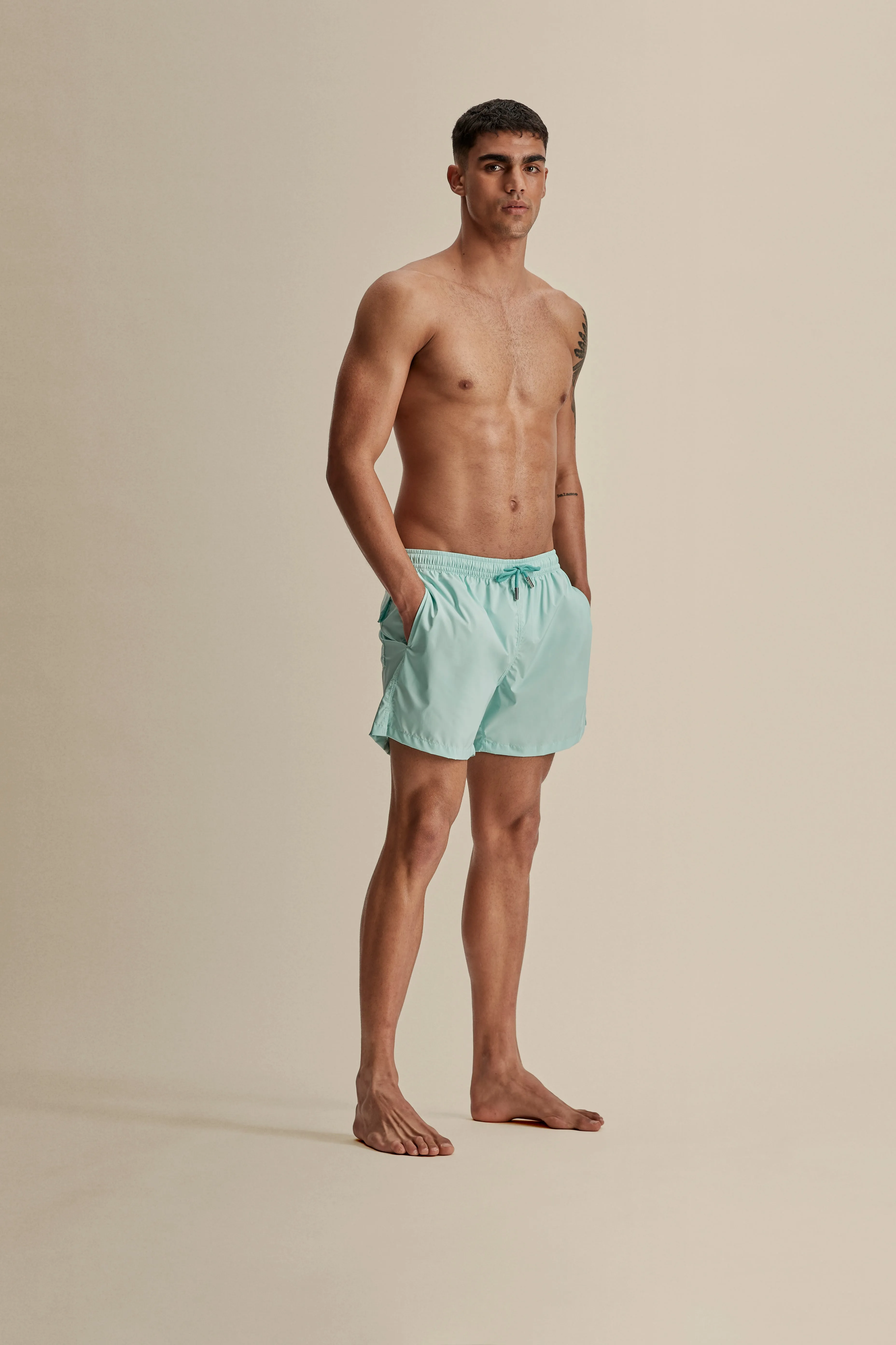 Nylon Mid Length Swim Shorts
