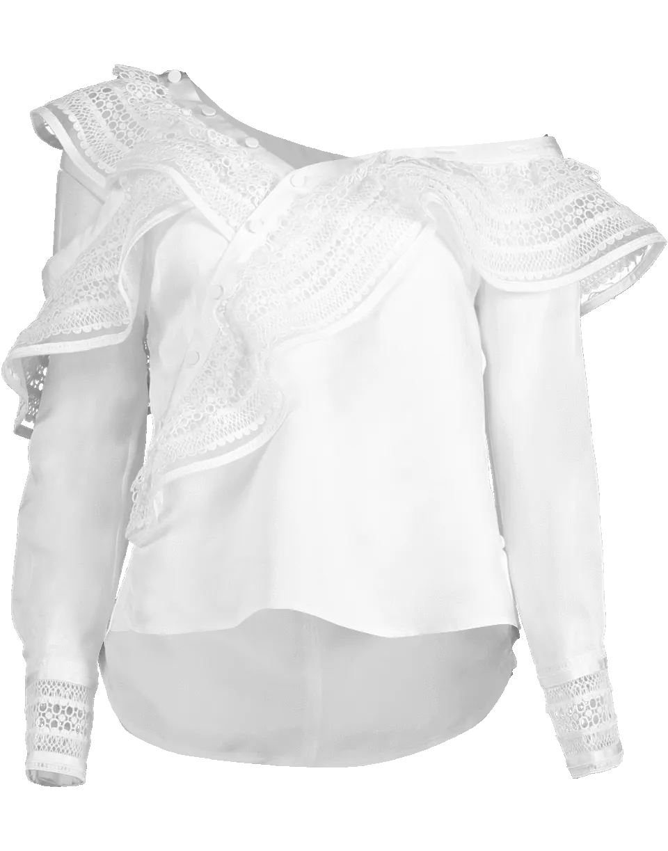 One Shoulder Frilled Top