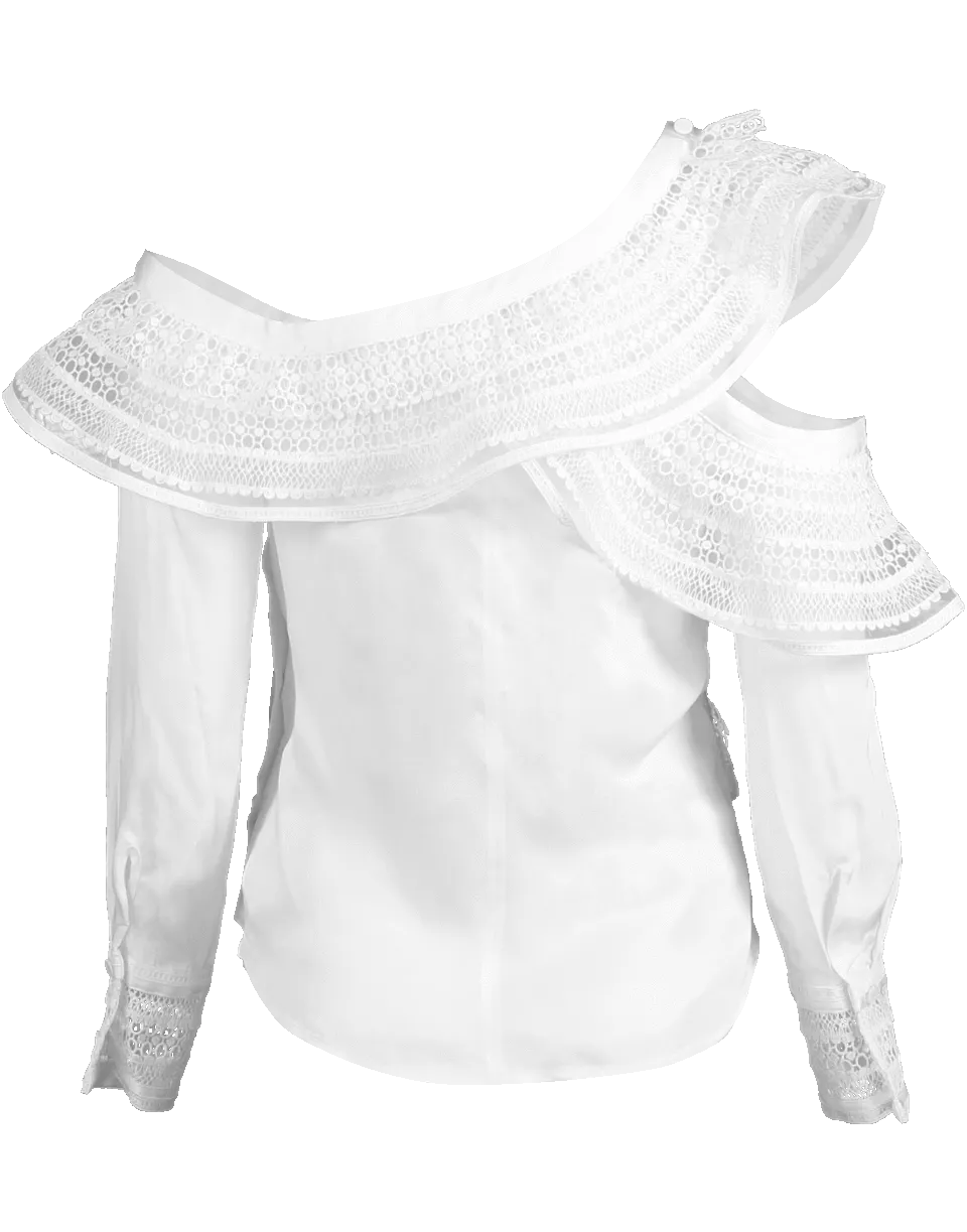 One Shoulder Frilled Top