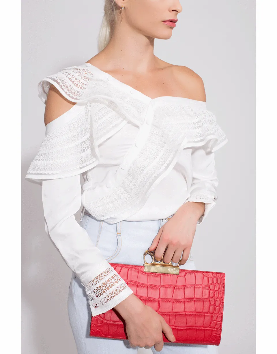 One Shoulder Frilled Top