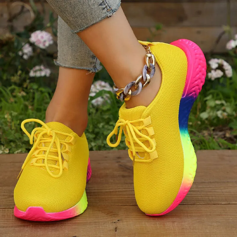 Rainbow Sole Sneakers