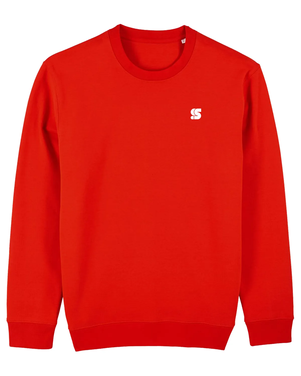 Red Crew / S Logo White Embroidered Women