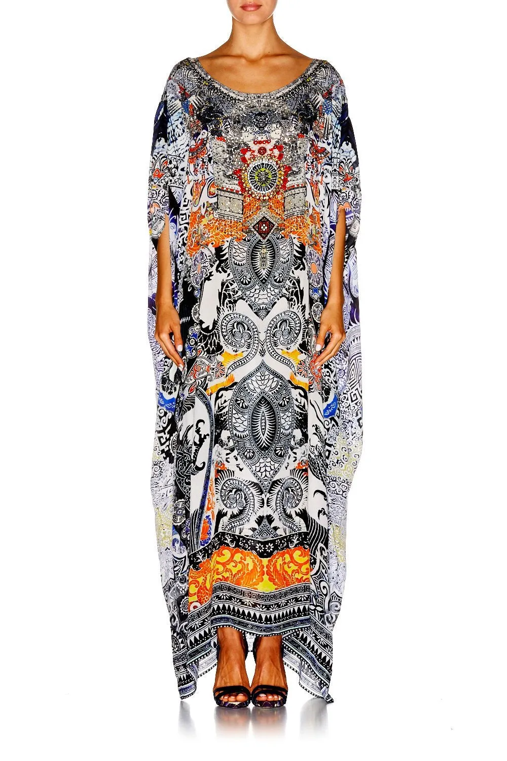 ROUND NECK KAFTAN HEART OF HONG