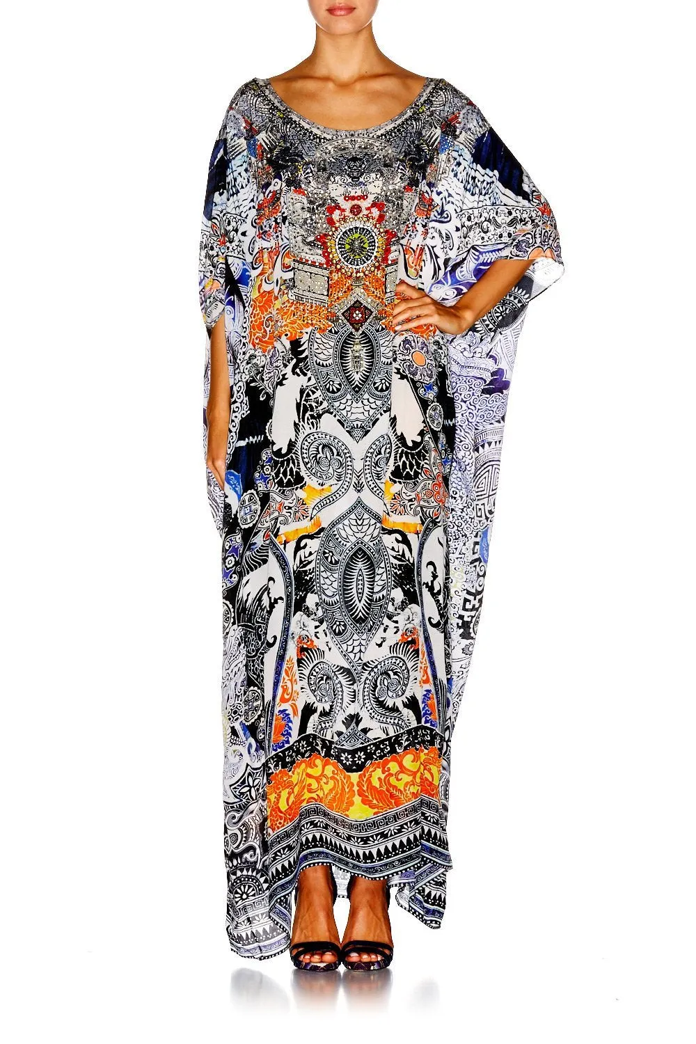 ROUND NECK KAFTAN HEART OF HONG